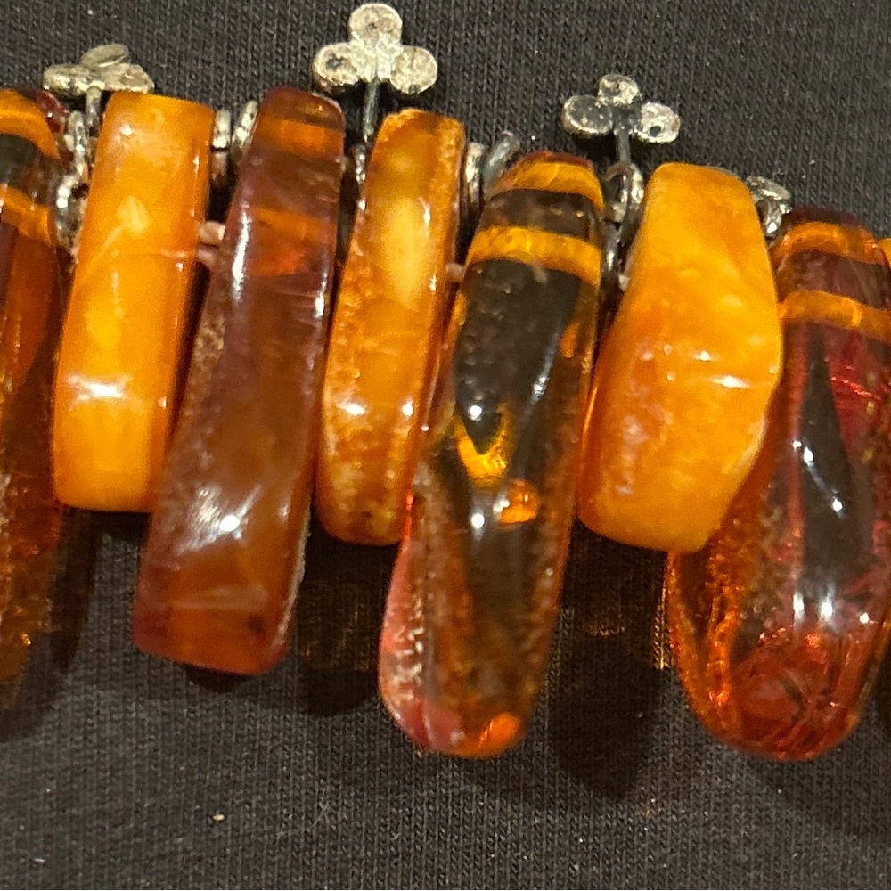 Chunky Vintage Baltic Amber Necklace - Picture 6 of 6
